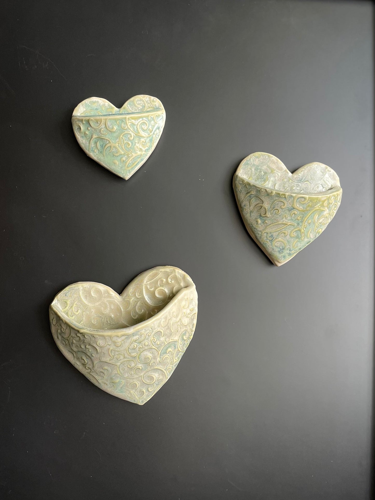 Heart Pocket Magnet: Large Seafoam Color