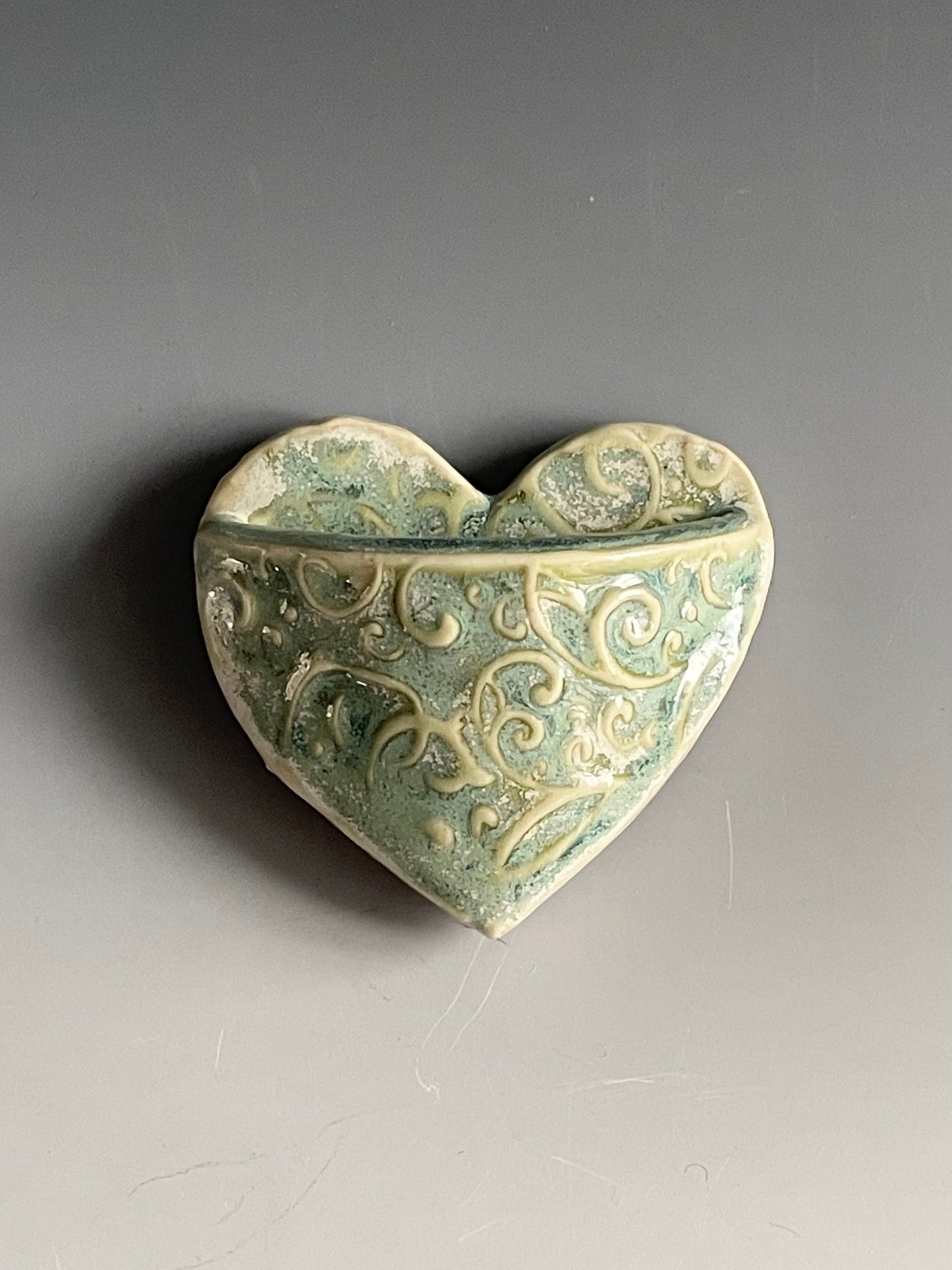 Heart Pocket Magnet: Small Seafoam Color