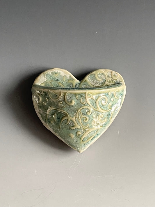 Heart Pocket Magnet: Small Seafoam Color