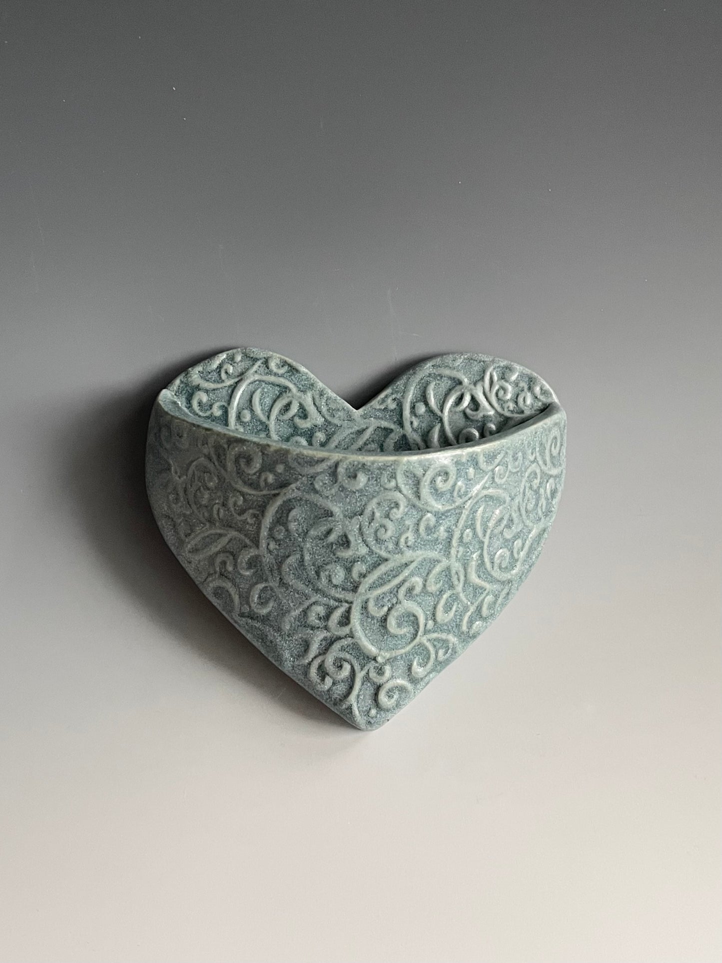 Heart Pocket Magnet: Large Blue Satin Color