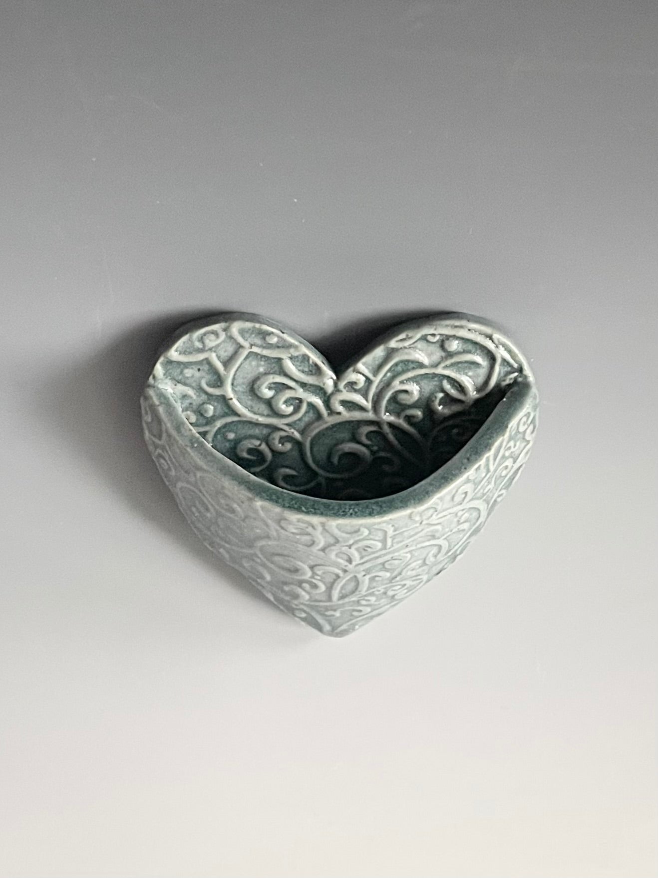Heart Pocket Magnet: Medium Blue Satin Color