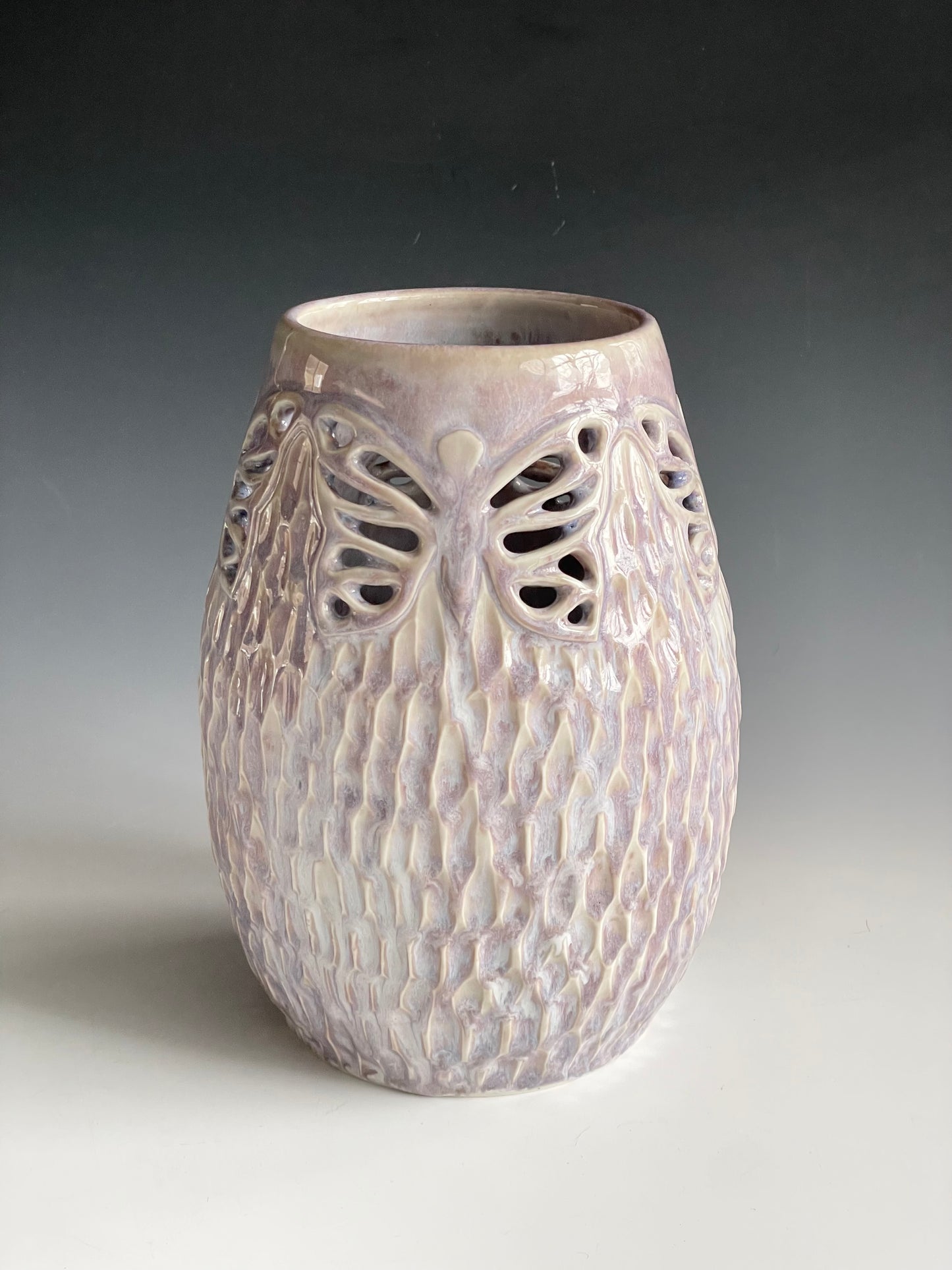 Butterfly Pierced Porcelain Vase