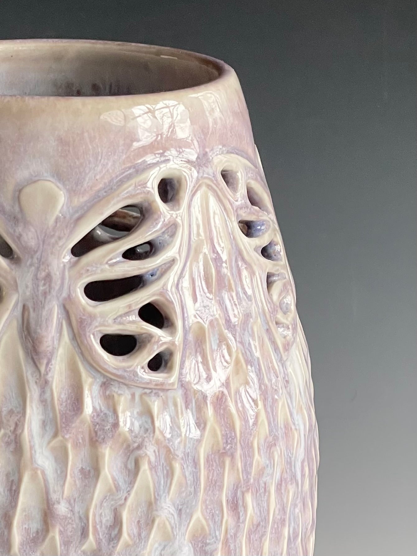 Butterfly Pierced Porcelain Vase