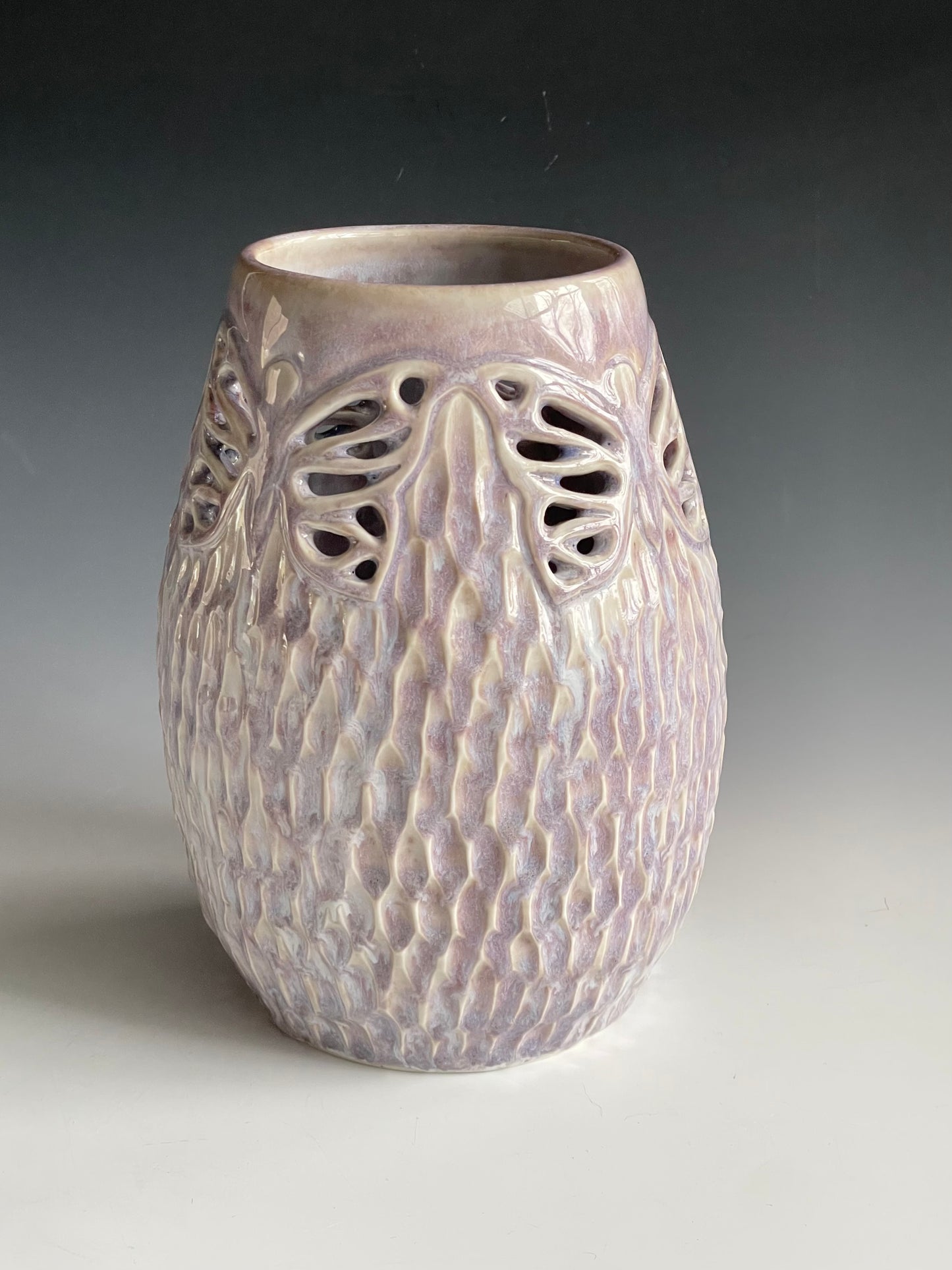 Butterfly Pierced Porcelain Vase