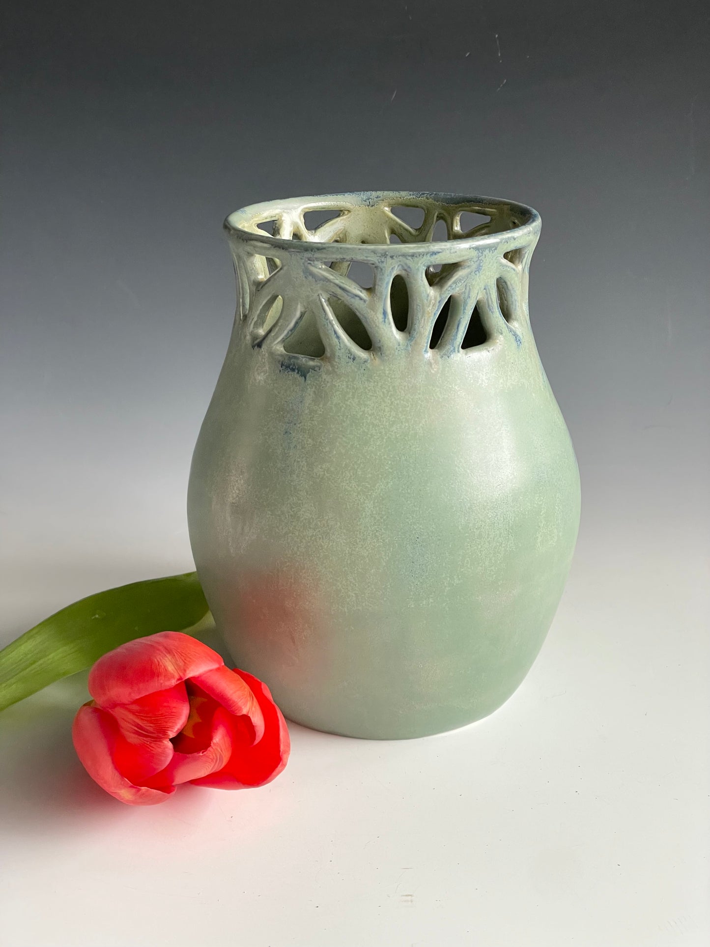 Porcelain Pierced Vase