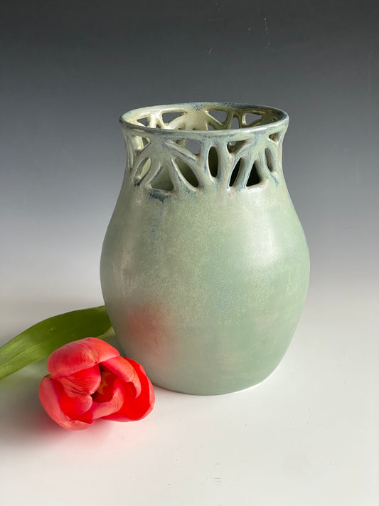 Porcelain Pierced Vase