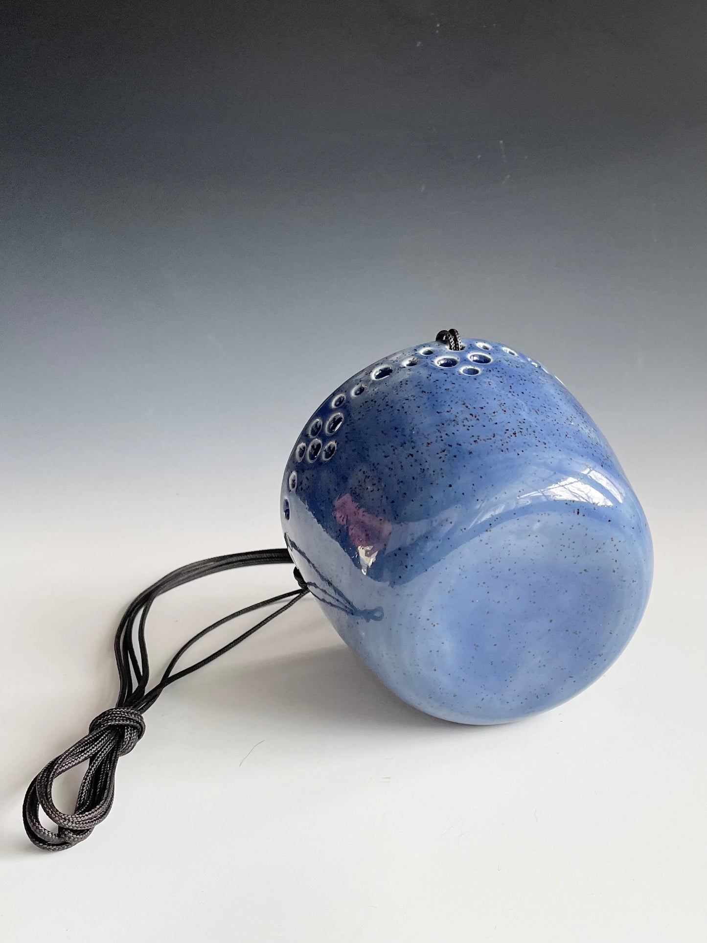 Pierced Blue Hanging Planter