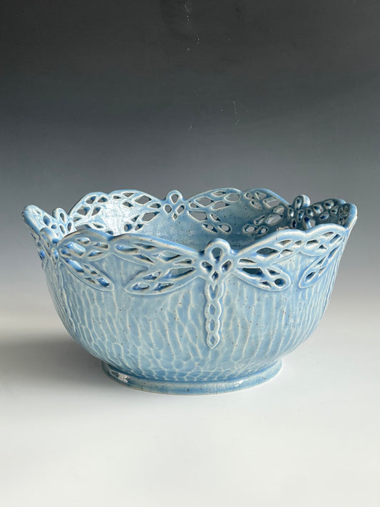 Dragonfly Pierced Serving Bowl