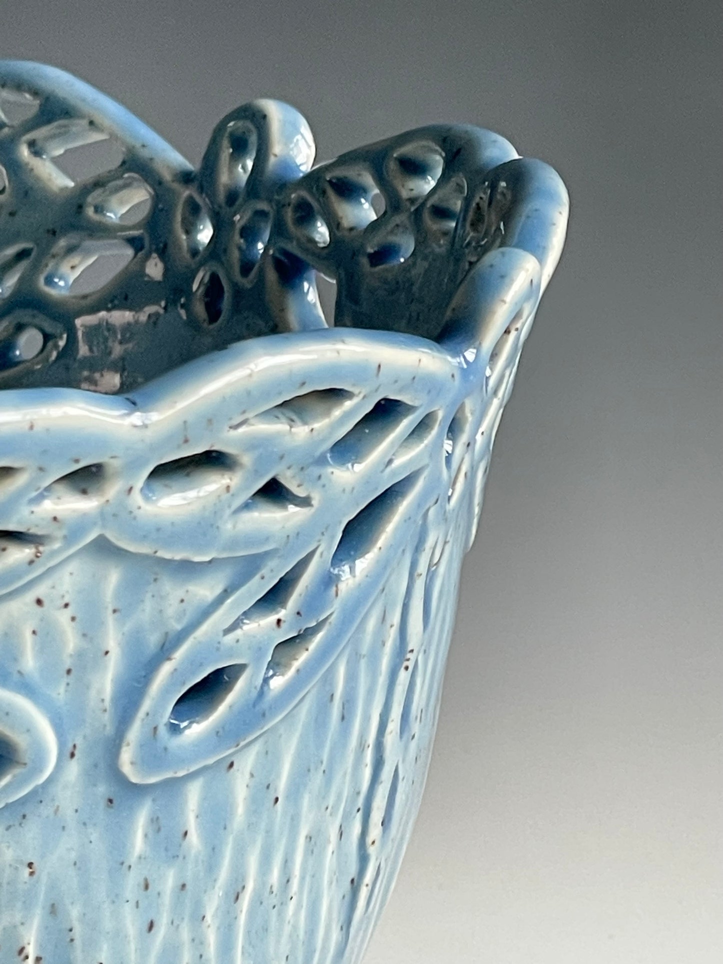 Dragonfly Pierced Serving Bowl