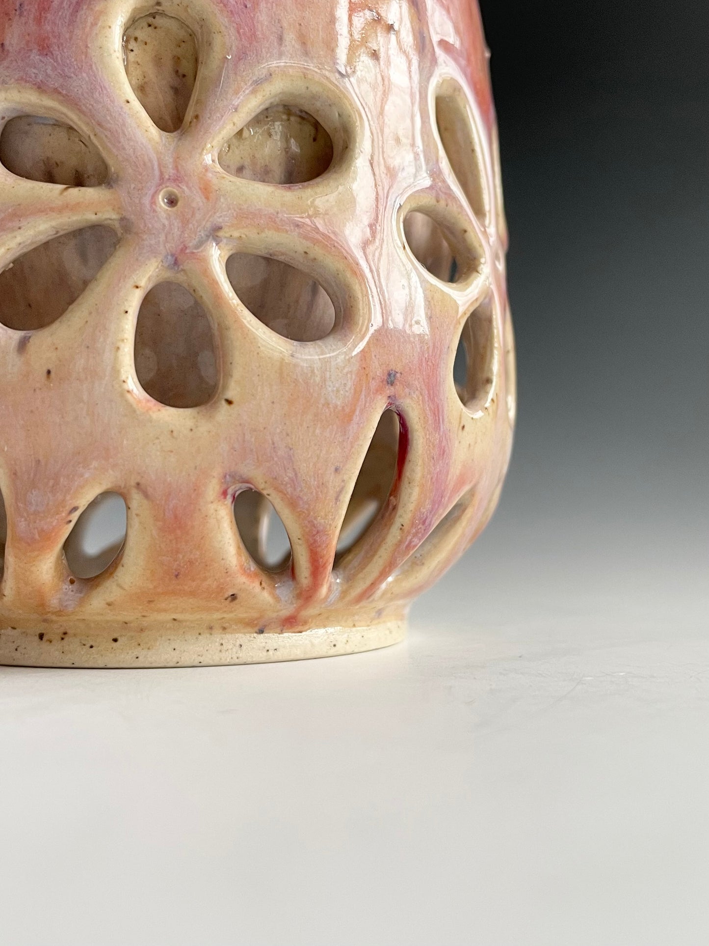 Double Walled Pierced Flower Mug