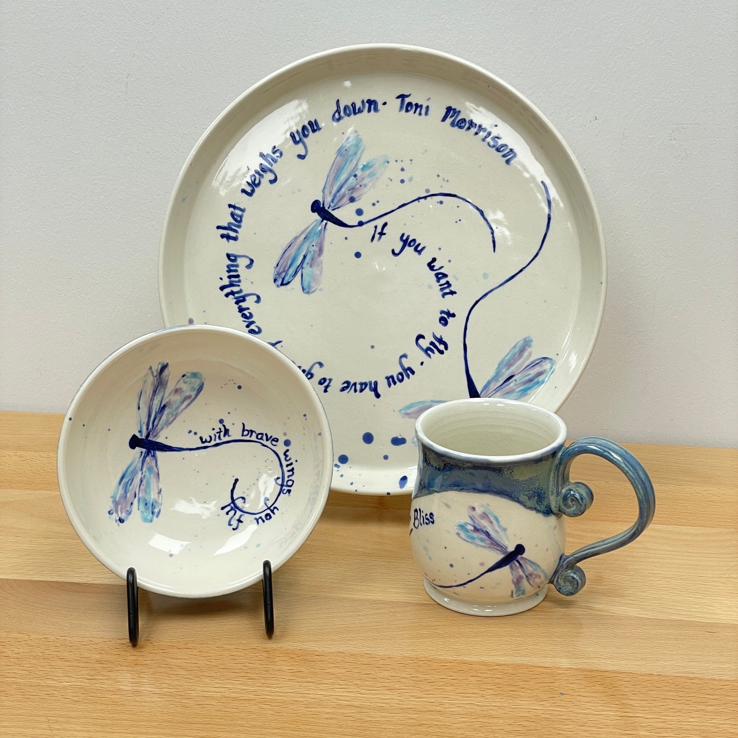 Dragonfly Quote Porcelain Cereal Bowl-Loss