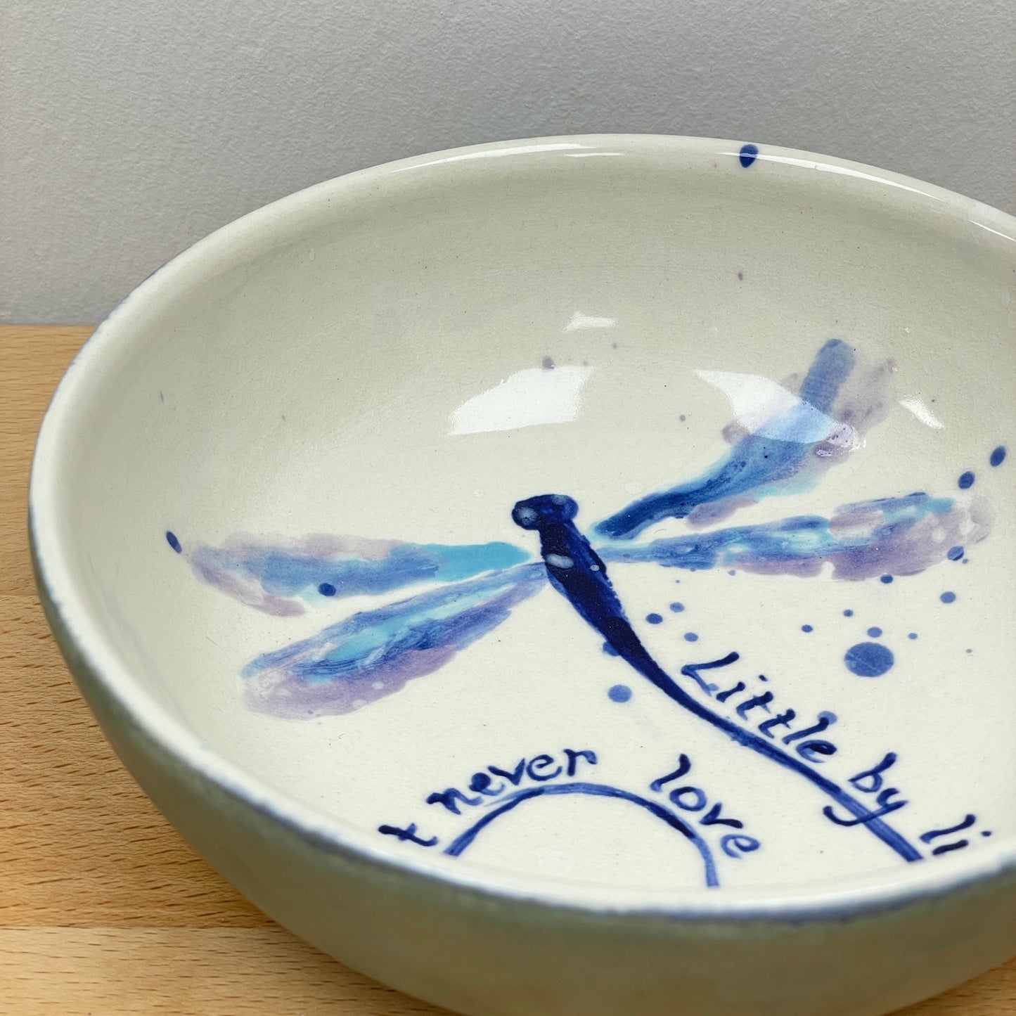 Dragonfly Quote Porcelain Cereal Bowl-Loss