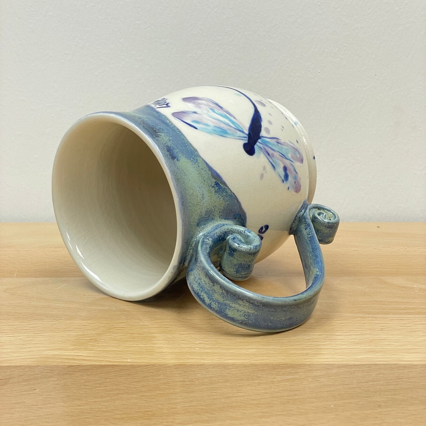 16 oz porcelain dragonfly quote mug: Loss