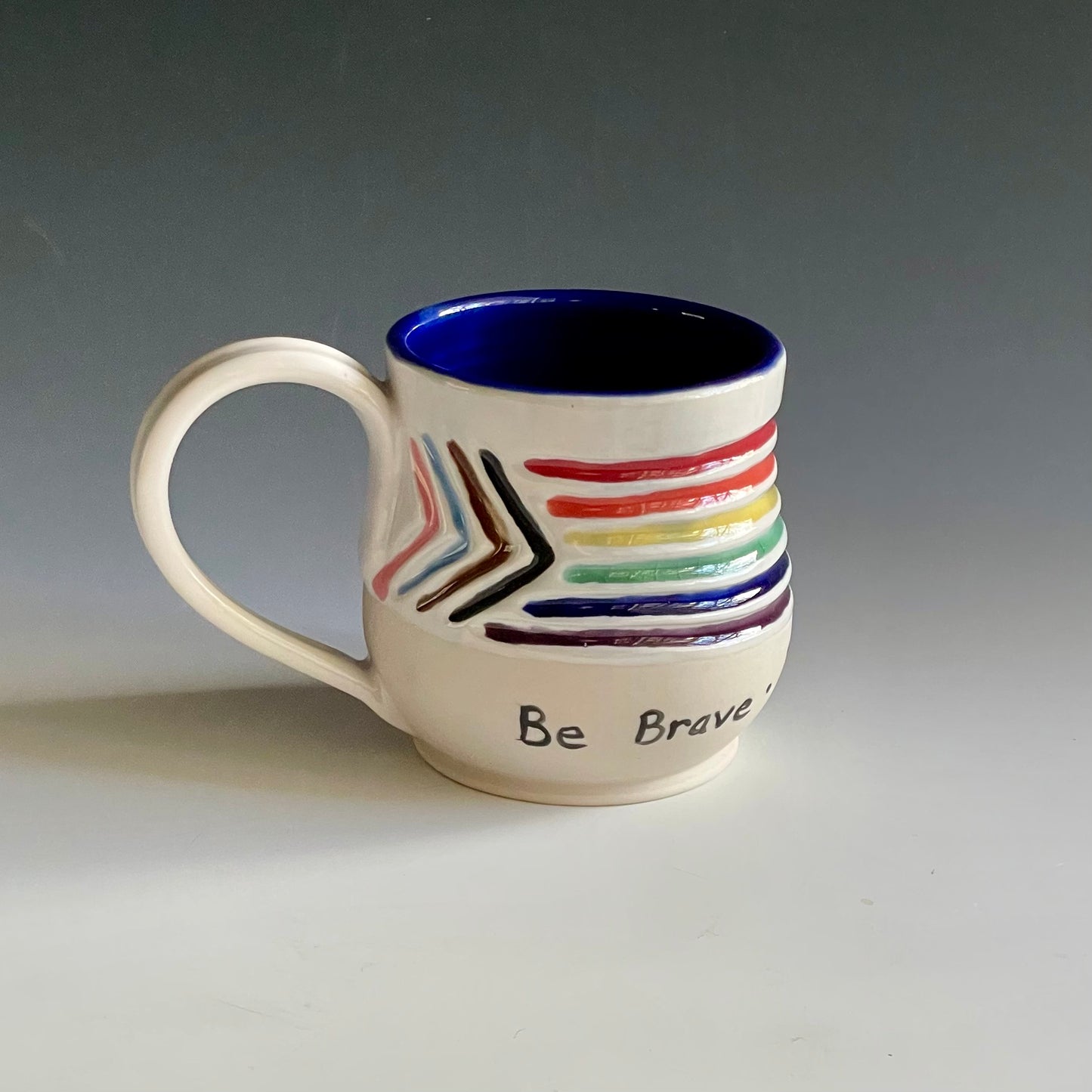 16 oz. Porcelain Rainbow Mug: Be Beautiful