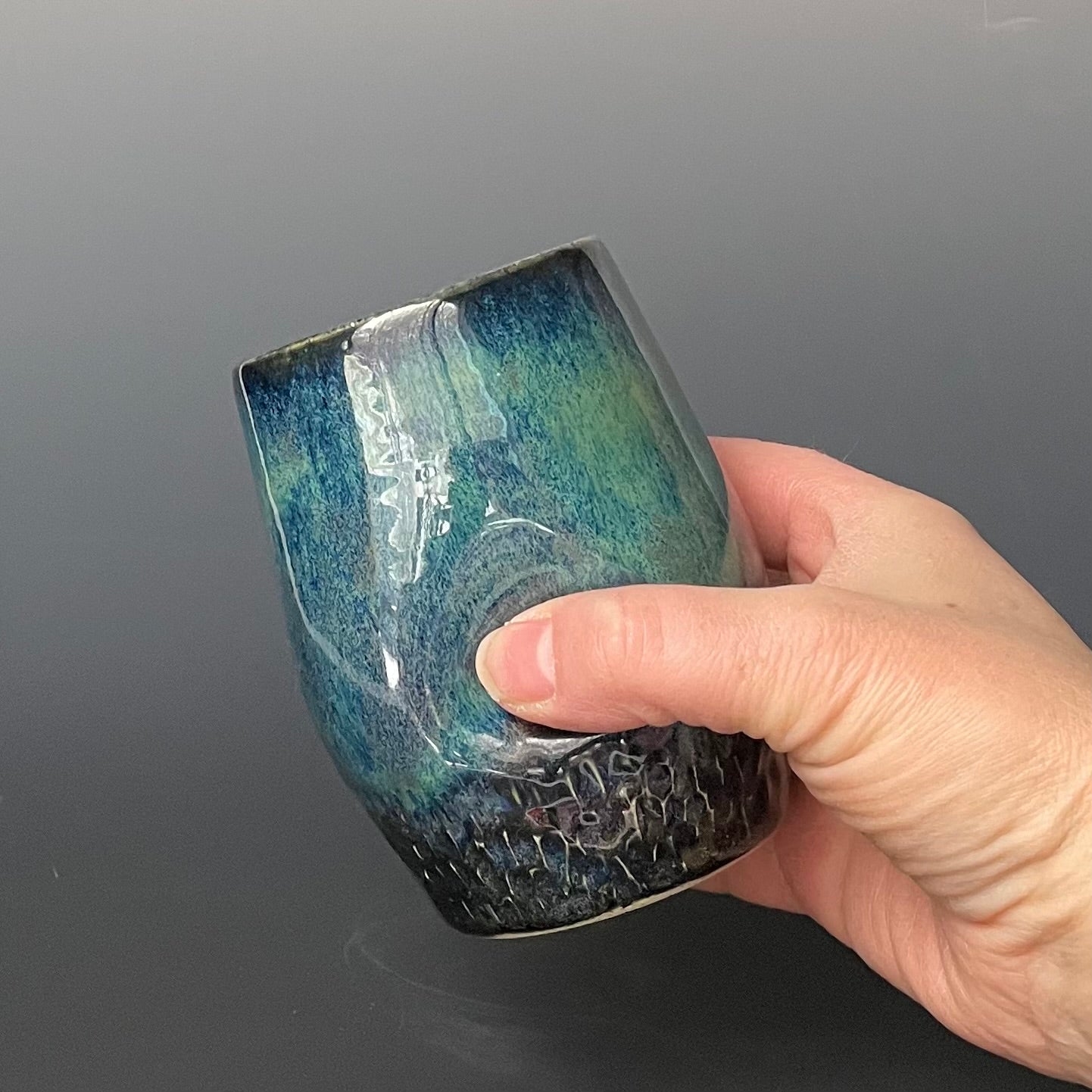 Carved Thumb Tumbler