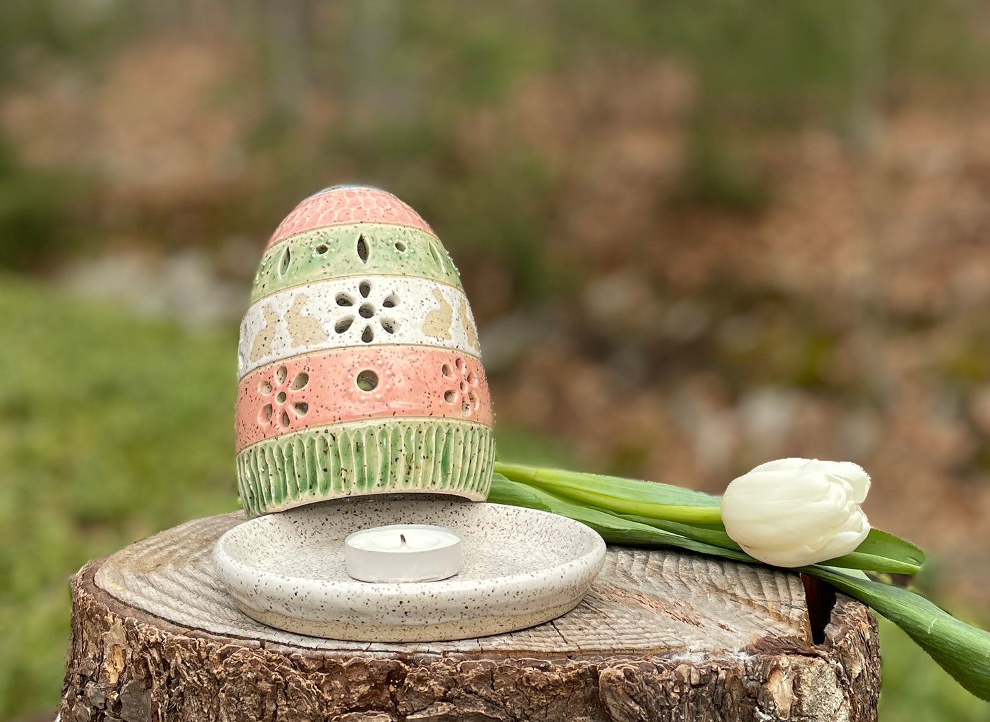 Pink, Green & Blue Easter Egg Luminary