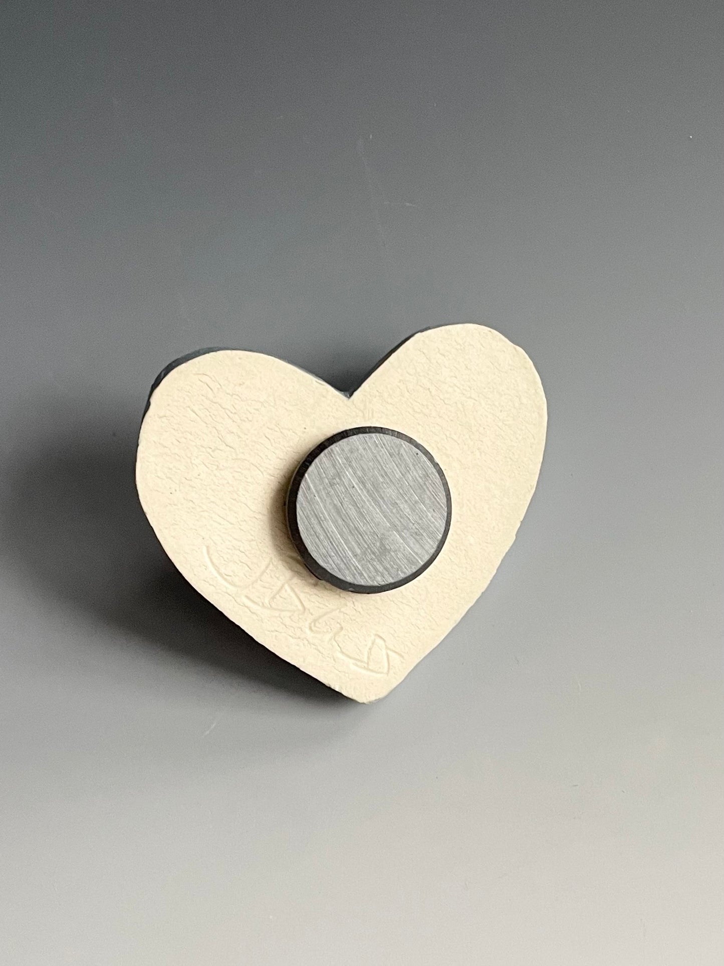 Heart Pocket Magnet: Small Blue Satin Color