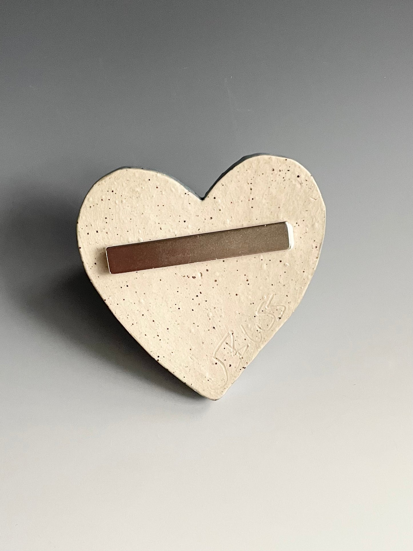 Heart Pocket Magnet: Medium Blue Satin Color