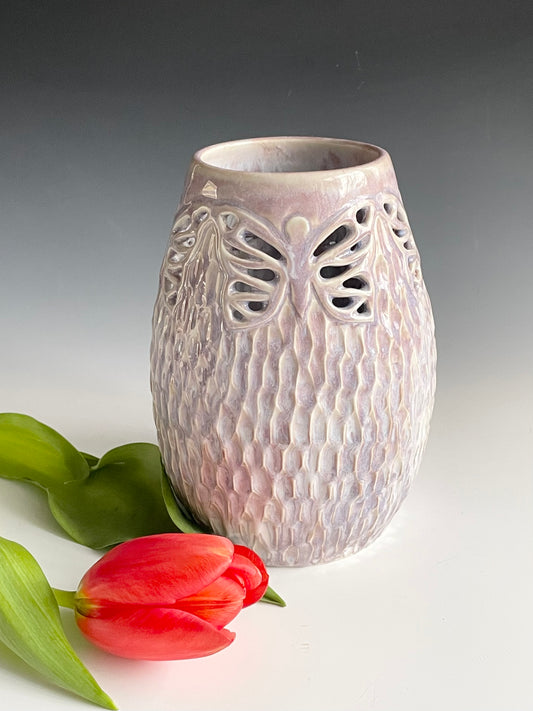 Butterfly Pierced Porcelain Vase