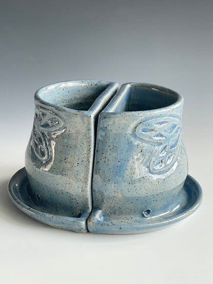 Dragonfly Stoneware Bookend Planter Set