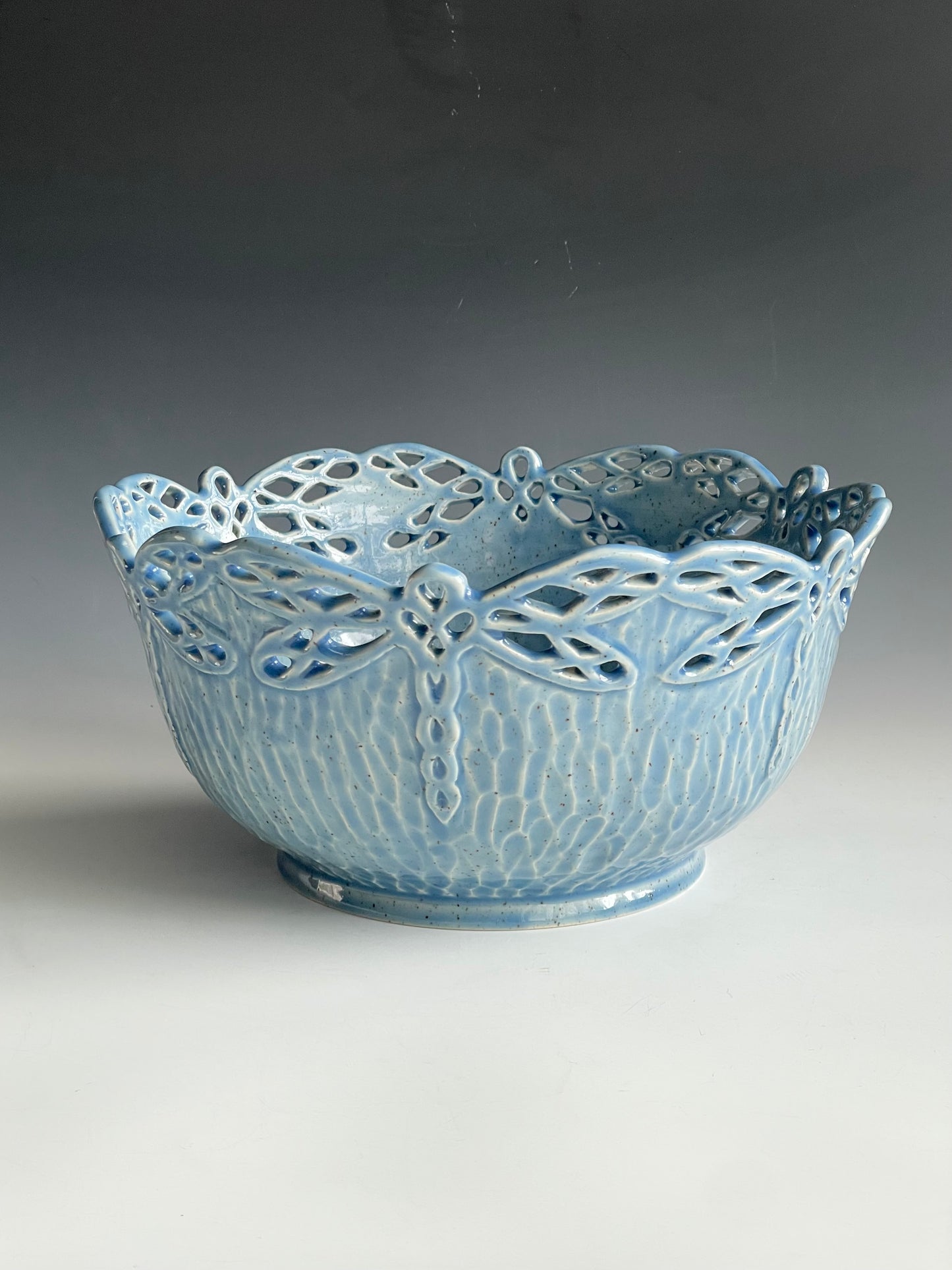 Dragonfly Pierced Serving Bowl