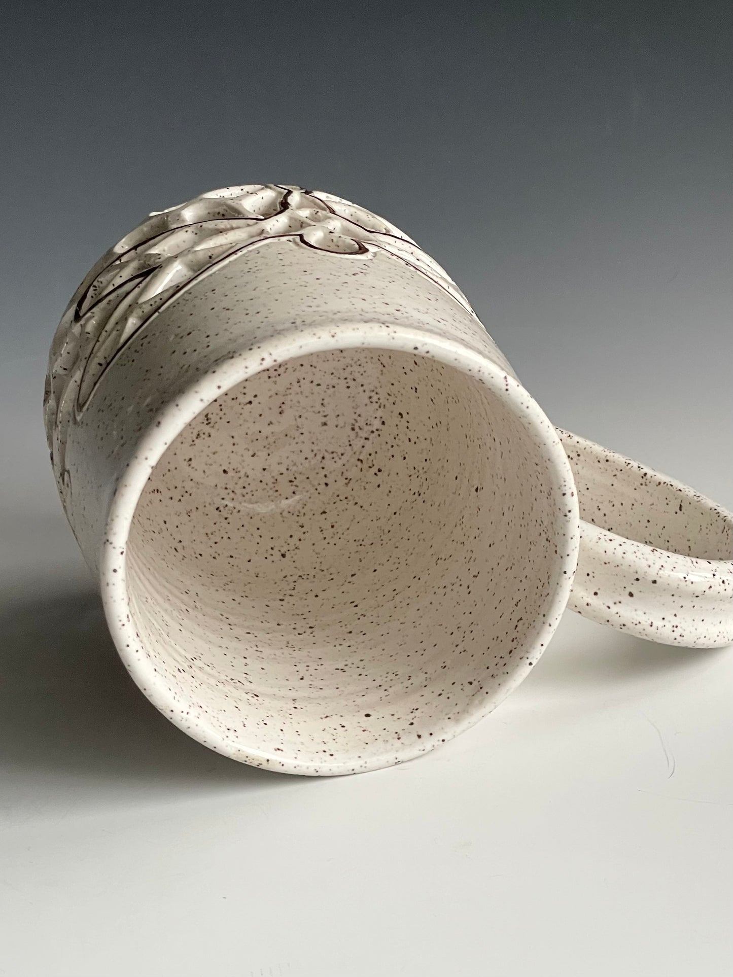 Double Walled Pierced Dragonfly Mug with gold