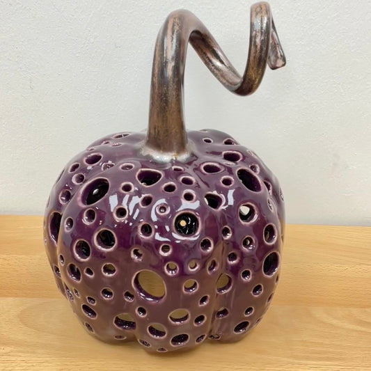 Purple Circle Pumpkin Luminary