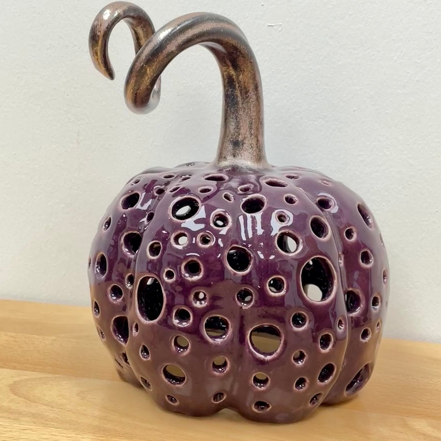 Purple Circle Pumpkin Luminary
