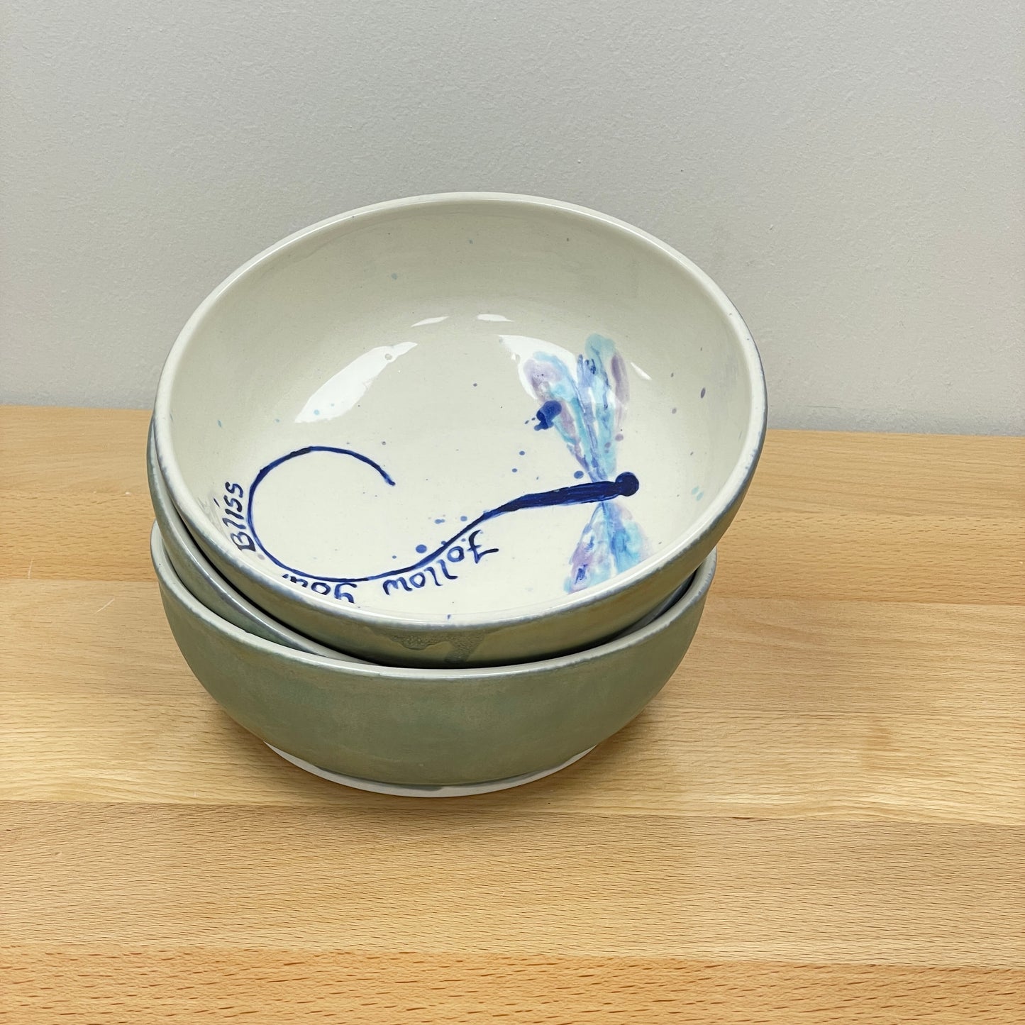Dragonfly Quote Porcelain Cereal Bowl-Bliss