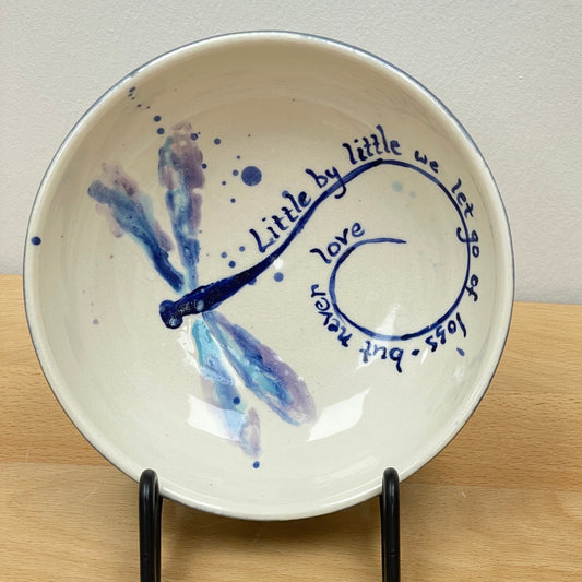 Dragonfly Quote Porcelain Cereal Bowl-Loss