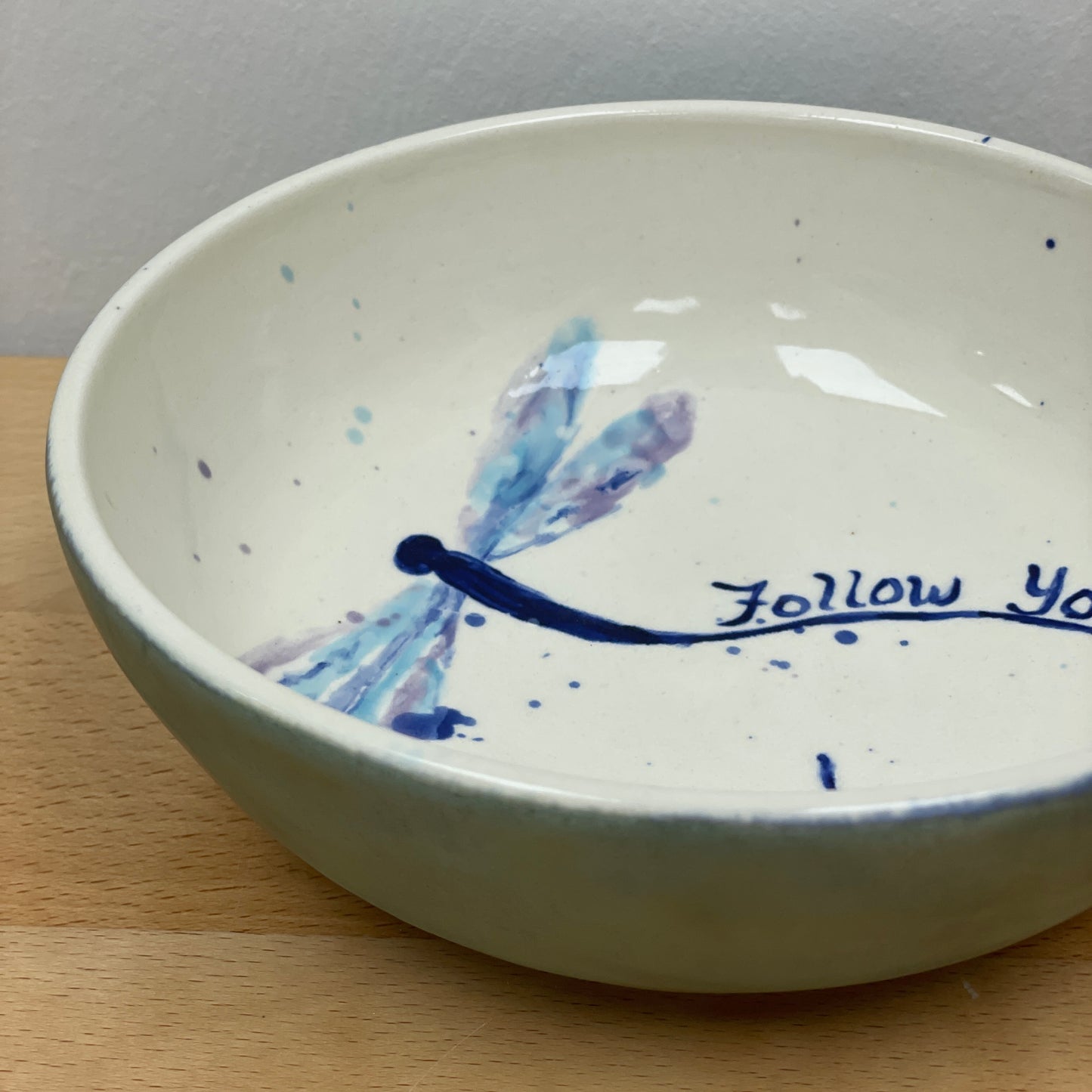Dragonfly Quote Porcelain Cereal Bowl-Bliss