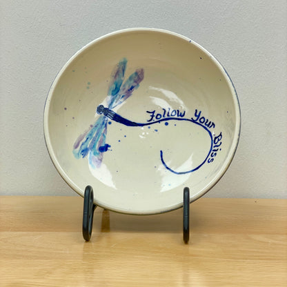 Dragonfly Quote Porcelain Cereal Bowl-Bliss