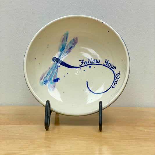 Dragonfly Quote Porcelain Cereal Bowl-Bliss