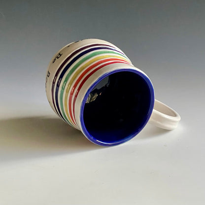 16 oz. Porcelain Rainbow Mug:  Be Beautiful