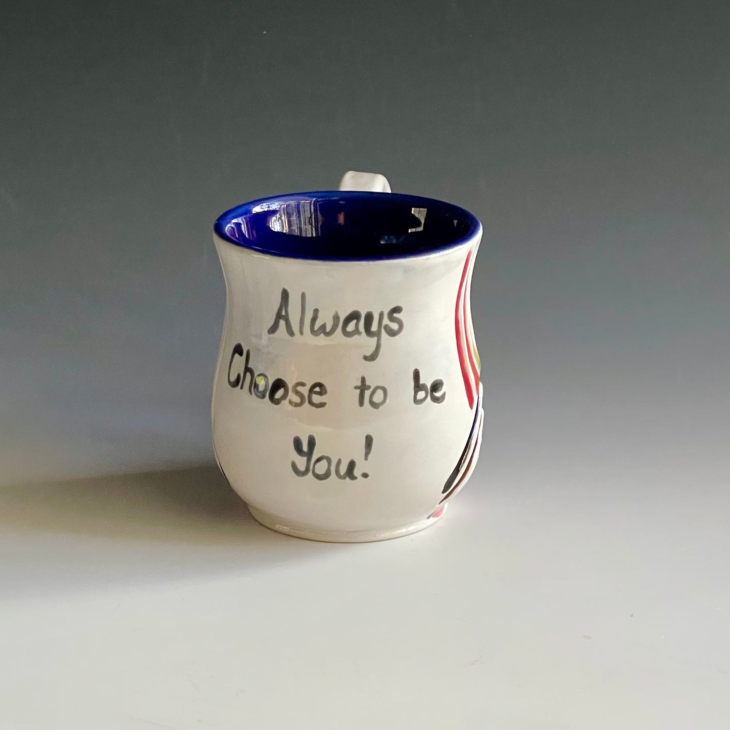 16 oz. Porcelain Rainbow Mug-Always Choose to Be You