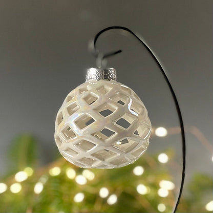 Porcelain Diamond Pierced Bauble