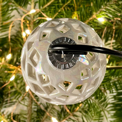 Porcelain Diamond Pierced Bauble