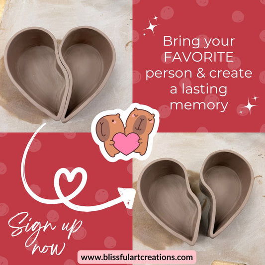 Valentine Day Heart Planters/Dishes Workshop (price is for 2 people)